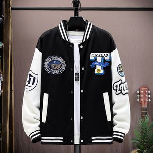 Herrjackor mode 2023 Spring Autumn Cotton Bomber Hip Hop Streetwear Topps Casual Baseball Coats Unisex Embroidery Clothing 230802