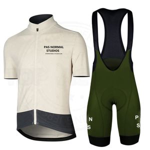 Radfahren Jersey Sets PNS Pas Normal Studios Männer Sommer Kurze Ärmel Lätzchen Shorts Anzug Fahrrad Kleidung Set MTB Uniform Hemd 230802