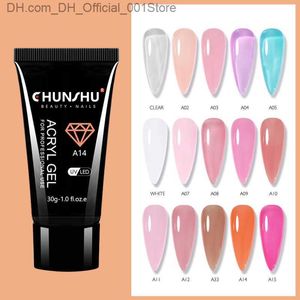 Smalto per unghie CHUNSHU Naked Pink Solid Poly Nail gel Lucidatura Semi permanente 30G Gel acrilico Nail Extension DIY French Nail Art Design Z230804