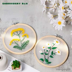 Chinese Style Products Graceful Flowers Embroidery DIY Needlework Field Yellow Flower Needlecraft for Beginner Cross Stitch R230803