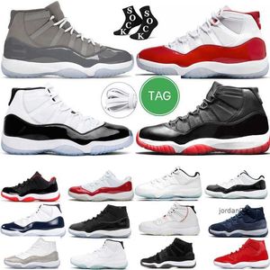 2024 Rozmiar 13 Jumpman 11 11s buty do koszykówki mężczyźni buty damskie Cherry 72-10 niski chłodny szary 25. rocznica hodowla metaliczna srebrna czysta fioletowe męskie trenery sportowe trampki sportowe