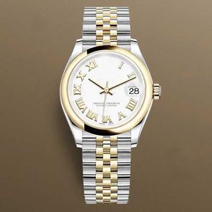 Luxury Flat Roman Circle Border Liten Chain 31mm 2813 Gold Automatic Steel Swim Waterproof Watch