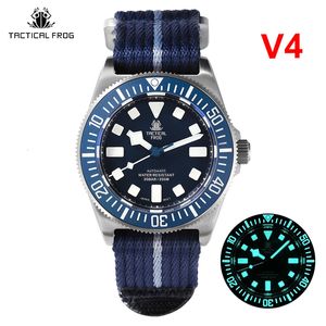 Wristwatches Tactical Frog FXD V4 Dive Watch For Men 42mm NH35 Movement Automatic Mechanical Sapphire 200M Waterproof BGW9 Luminous 230802