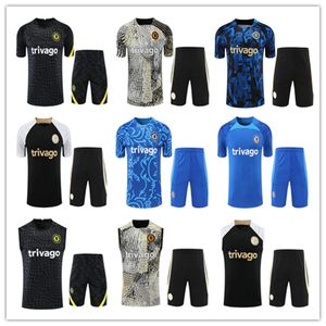 2023 2024 CFC masculino colete de treino de futebol fato de treino de futebol camisas polos kit de shorts de manga curta 22 23 24 PULISIC MOUNT conjuntos de camisa polo masculino jogging agasalhos