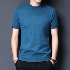 Men's Sweaters Knitted For Man Short Sleeve Solid Color Fashion Casual Autumn High-Quality Soft Comfortable Sueter Masculino M-4XL