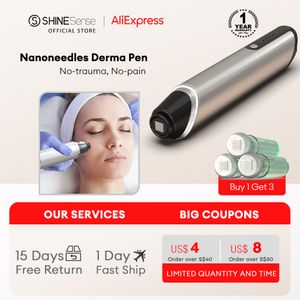 Other Massage Items ShineSense Nano Microneedeling Dr Pen Electric Face Roller Derma P on Therapy Device Skin Rejuvenation Care Beauty Machine 230802