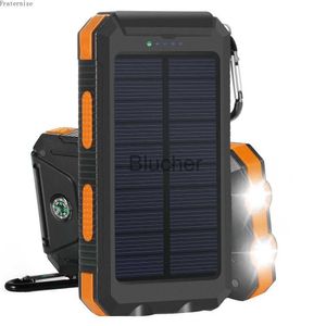 Walkie Talkie Portable Solar Power Bank 20000MAH外部バッテリー充電Poverbank外部バッテリー充電器LEDライトすべてのスマートフォンX0802