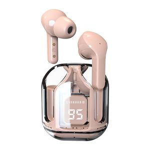 B35 Şeffaf Bluetooth kulaklık Bluetooth kulaklıklar kablosuz kulaklıklar su geçirmez dokunmatik kontrol kulaklığı cep telefonu için şarj çantası ile tws kulaklık