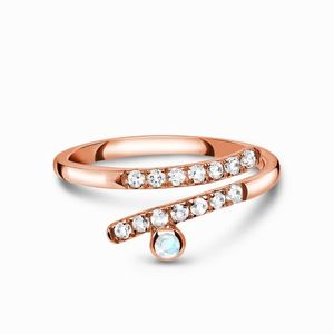 Design Europeu e Americano Sense S925 Sterling Silver Silver Double-camada Micro Diamond Rose Gold Gold Rose Jóias requintadas femininas