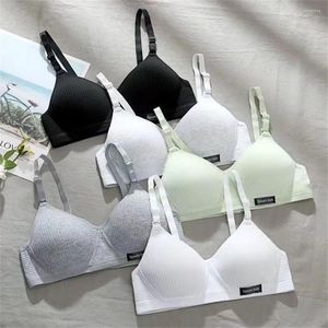 Bras 5 Colors Women No Wire Push Up Seamless Bra Sexy Underwear Girls Students Breathable Thin Female'S Gathered