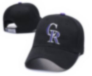 Dobra jakość Hiphop Rockies Cr Letter Bone Aba reta nowa moda HATBACK HATS Sport Baseball Caps Mężczyźni Kobiety H19-8.3