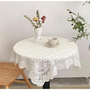 Table Cloth British Fashion Square Jacquard Tablecloth Bedroom Balcony Living Room Small Round LCD TV Cover Simple Decoration