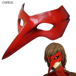 Maschere per feste Cafele Persona 5 Ann Takamaki Goro Akechi Queen Ryuji Sakamoto Queen Half Face Maschera in resina Accessorio cosplay di Halloween L230803