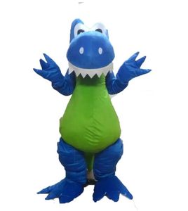 Professional Made Green T-Rex Dinosaur Mascot Costume för vuxen att bära till salu