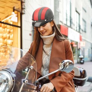 Motorcycle Helmets Bike Adjustable Retro Riding Electric Accessories With Ear Protector For Skate Scooter