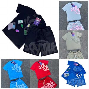 5A męskie Syna World Tshirts Zestaw drukowane krótkie koszulki Tee Tshirt i szorty Hip Hop Y2K koszule Wysoka jakość