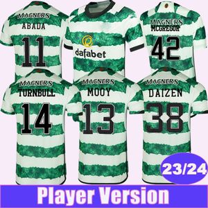 23 24 MCGREGOR ABADA Herren Spielerversion Fußballtrikots DAIZEN TURNBULL FORREST AJETI JOHNSTON Heimfußballtrikots Kurzarmuniformen