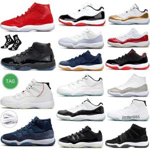 2024 Bred Basketball Shoes Jumpman 11 11s Midnight Navy Velvet Cherry Concord Corte baixo de altura Cool Grey Metallic Violet Silver Pure Mens Women Sport Tennis Size 13