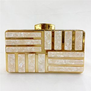 Bolsas de noite bolsas de metal para mulheres com emenda geométrica bolsa de embreagem de luxo para festa de casamento bolsas de formatura carteira corrente ombro