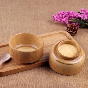 Bowls 1pc Creative Domestic Containers Natural Kitchen Utensils Soup Tableware Bamboo Bowl Rice Vegan