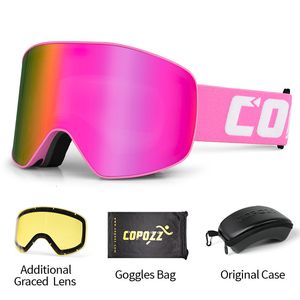 Ski Goggles Профессиональные лыжные очки Мужчины Женщины анти-турнирные цилиндрические снежные лыжи Goggles УФ-защита зима для взрослых спортивных сноуборда Gafas Ski 230802