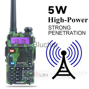 Walkie Talkie 1PC 2PCS BAOFENG HAM RADIO 5W UV55R Walkie Talkie Camo Dual Band UHF VHF DMR 2ウェイRadio UV 5R Transceiver UV82 UV 5R 9R X0802