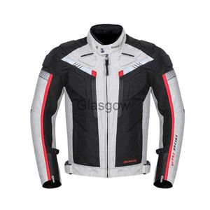 Vestuário de motocicleta Jaquetas de motocicleta masculina Jaqueta de equitação de motocross com armadura Almofadas protetoras de motocicleta à prova d'água 600D Oxford Jaqueta de corrida x0803