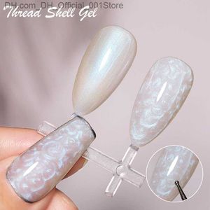 Nagellack LILYCUTE 7ML Laser 3D Draht Shell Gel Nagellack Semi Permanent UV Gel Glitzer Perle Shell Gel Nail Art Seife Gel Polieren Z230802