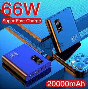 Wireless Chargers 66W Mini Power Bank Portable 20000MAH Charger Fast Charging Digital Display Externt batteri för iPhone Samsung Xiaomi X0803