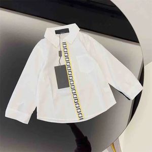 Baby Boys Designer Shirt Kids Blouse Childrens Spring Long Sleeve Shirts Kids Letter Tops Children Casual Tshirt White Clothes dhgate