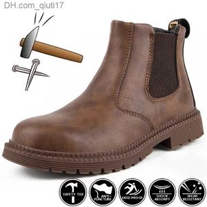 Boots Waterproof work and safety boots men's leather boots indestructible men's work shoes men's winter boots safety shoes men's steel toe caps Z230803