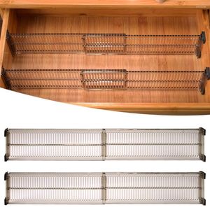 Clothing Storage 2 Piece Drawer Dividers Organisers Set Tidy Clear Classification Partition For Home Kitchen Closet