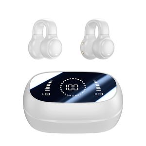 Bone conduction headset ear hook headset 5.3 Bluetooth intelligent noise reduction life waterproof electricity display no sound leakage lasting comfort