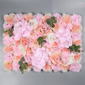 Dekorative Blumen, 40 x 60 cm, künstliche Blumen, Wand- und Hochzeitsdekoration, Rose, manuell, gefälschte Nachahmungspflanzen, Outdoor-Festival-Hintergrundpaneel