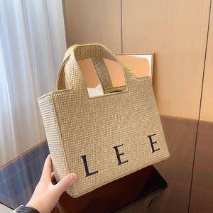 Top qualità signora Paglia Rafia Font Totes Borse moda Donna estate Borsa da spiaggia Borse shopper a tracolla Designer di lusso da uomo 2 dimensioni tessuto Pochette Borsa a tracolla