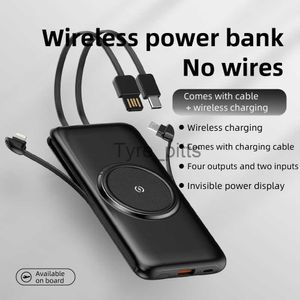 Trådlösa laddare 10000mAh Power Bank Wireless Chargers Portable Battery Externt batteri för iPhone 11 12 12Pro Power Bank gratis frakt x0803