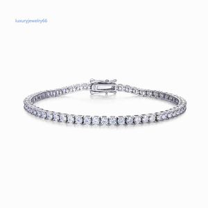 925 Silver White Gold Plated 3.0mm Tennis Chain Vvs Men's and Women's Necklace Diamond Necklace Jewelry Moissanite Tennis Chain