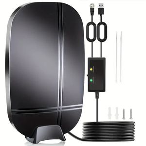 2023 Upgraded TV Antenna - 380 Miles Range Amplified HDTV Digital Antenna for Smart TV and Older TVs - Signal Booster and 16ft Coax Cable Included - Supports 4K and 1080P