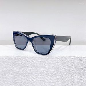 Sunglasses High Quality Vintage Cat Ear For Women Fashion Acetate Travel Sun Glasses Trending Shades