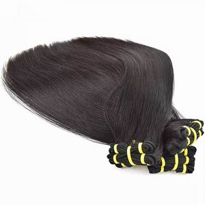 Trama original de cabelo virgem cru birmanês super desenhado duplo 4 pacotes sem barbas curtas esplêndido estilo sexy doce