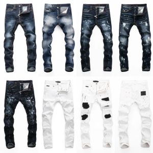 Jeans da uomo Jeans firmati Pantaloni da uomo Slim Fit Elastico Moda Jeans versatili Stile Street Jeans da moto Stessa alta qualità CHG23080326