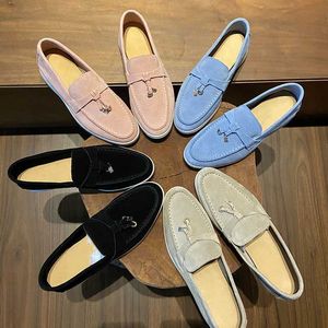 Loro Piano Slip auf LP Lefu -Schuhe Frauen Leder flach Loafer Schuhe Single Schuhe Britische große kleine Lederschuhe Penny Schuhe Frauen Schuhe