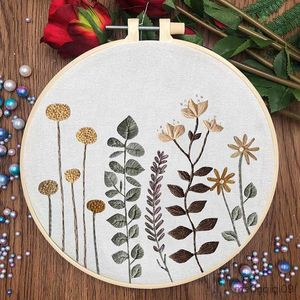 Produkty w stylu chińskim Wzór ręcznie robiony DIY igły Cross Stitch Art Sewing Zestaw Do początku ręcznie robiony haft tkaniny Bag materiał R230803