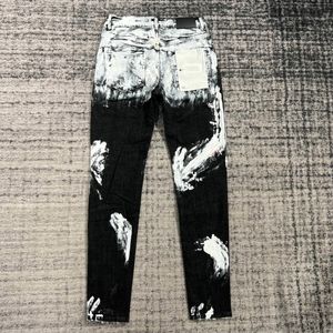 Splash-Ink-Jeans Designer für Männer Frauen Hosen Lila Marke Jeans Herbst Loch 2023 Neuer Stil Stickerei Selbstanbau Mehr als 2 Stück ist billiger