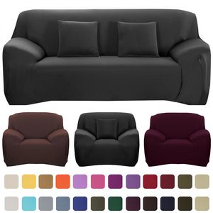 Chair Covers Solid Color Sofa for Living Room Stretch Seat Couch Cover Loveseat Funiture All Warp Towel Slipcovers 230802