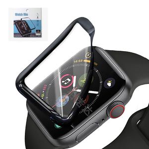 Z Pakiet PET+PMMA Screen Protector dla Apple Watch Series 1234 38 mm 40 mm 41 mm 44 mm 42 mm 45 mm 49 mm nie hartowany szklany folia dla iwatch