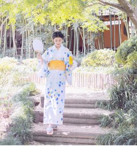 Abbigliamento etnico Kimono giapponese Accappatoio estivo Cotton Pography Tour Shooting