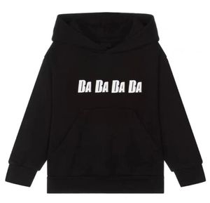 23FW Winter Kids Hoodies Sweatshirts para Meninos Meninas Moletom Solto com Letras Hiphop Streetwear Pulôver Tops Tamanho 100-140 150