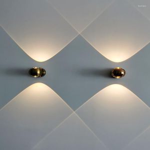Vägglampdesigner modern konst aluminium glasdekoration för levande matsal sovrum korridor trappa heminredning sconce