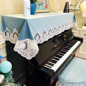 Dust Cover Netherlands Velvet Piano Cover Towel Nordic High-End Universal Piano Cover Music Stool Set Lace Fabric Dustproof R230803